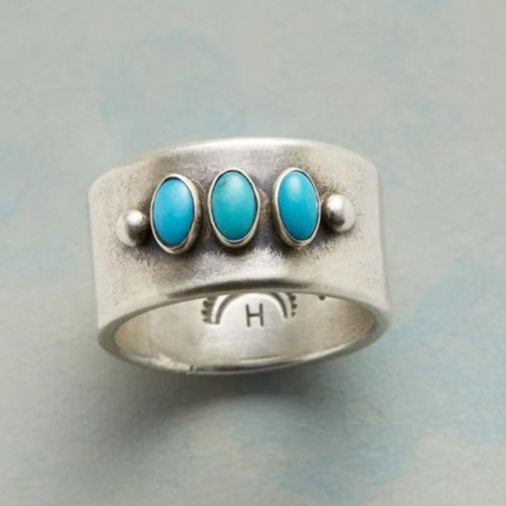 Boho stone ring N1977